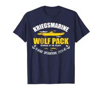 Camiseta U-boat WW2 - Kriegsmarine Wolf Pack (angustiado) Camiseta