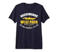 Camiseta U-Boat WW2 - Kriegsmarine Wolf Pack (Angustiado) Camiseta Premium