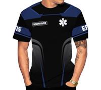Camiseta Uniforme Paramédico Personalizado EMS EMT Técnico Médico De Emergencias Manga Corta Deporte T-Shirt Transpirable Shirts para Camping Running Senderismo S
