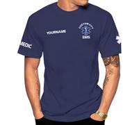 Camiseta Uniforme Paramédico Personalizado EMS EMT Técnico Médico De Emergencias Shirts Transpirable Manga Corta Deporte Camisetas Básicas para Running Senderismo Viajes L