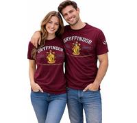 Camiseta unisex con bordado de Harry Potter Gryffindor Rojo rojo (Maroon) 42