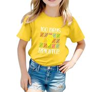 Camiseta unisex con estampado gráfico de letras, manga corta, perfecta para el comienzo escolar, cómoda camiseta de ocio para combinar de forma versátil para el día a día, deportes, actividades al