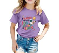 Camiseta unisex con estampado gráfico de letras, manga corta, perfecta para el comienzo escolar, cómoda camiseta de ocio para combinar de forma versátil para el día a día, deportes, actividades al
