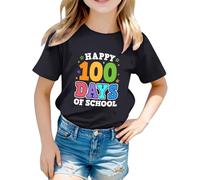 Camiseta unisex con estampado gráfico de letras, manga corta, perfecta para el comienzo escolar, cómoda camiseta de ocio para combinar de forma versátil para el día a día, deportes, actividades al