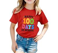 Camiseta unisex con estampado gráfico de letras, manga corta, perfecta para el comienzo escolar, cómoda camiseta de ocio para combinar de forma versátil para el día a día, deportes, actividades al