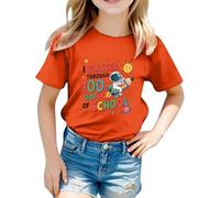 Camiseta unisex con estampado gráfico de letras, manga corta, perfecta para el comienzo escolar, cómoda camiseta de ocio para combinar de forma versátil para el día a día, deportes, actividades al