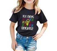 Camiseta unisex con estampado gráfico de letras, manga corta, perfecta para el comienzo escolar, cómoda camiseta de ocio para combinar de forma versátil para el día a día, deportes, actividades al
