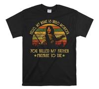 Camiseta unisex con frase en inglés «The Princess Bride Shirt My Name is Inigo Montoya, You Killed My Father» Prepare to Die, Negro, XL