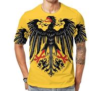 Camiseta unisex con la bandera histórica del Sacro Imperio Romano Germánico, camiseta informal de manga corta, camiseta gráfica, Multicolor, 6XL