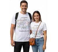 Camiseta unisex con licencia de GWCC TFL™104W London Undergound™ Tube Map blanco