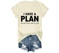 Camiseta unisex con texto en inglés "I Have A Plan But Don't Know What It is Yet", Amarillo cremoso, L