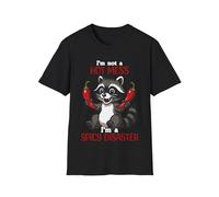 Camiseta unisex con texto en inglés "I'm Not A Hot Mess I'm A Spicy Disaster", Negro, S