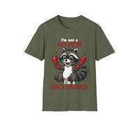 Camiseta unisex con texto en inglés "I'm Not A Hot Mess I'm A Spicy Disaster", Verde(Military Green), M