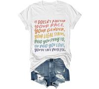 Camiseta unisex con texto en inglés «It Doesn't Matter You're Safe with Me» divertida y sarcástica LGBTQ Equality Rights You are Safe with Me, blanco, M
