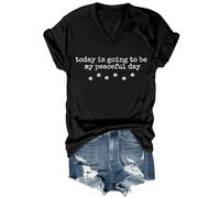 Camiseta unisex con texto en inglés «Today is Going to Be My Peaceful Day» («Today is Going to Be My Peaceful Day»), Negro, XL