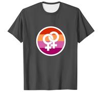 Camiseta unisex de manga corta con cuello redondo con estampado elegante para el mes del orgullo y la inclusión de top casual para un puerto estival, gris, XL
