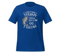 Camiseta unisex divertida para adultos con texto en inglés "I Don't Need Therapy I Just Need to Go Fishing", Real Real, XL