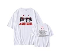 Camiseta unisex holgada de algodón estampada Normal America Tour 2025 In Your Fantasy(White,XL)