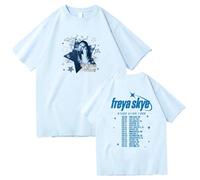 Camiseta Unisex Informal De Cuello Redondo Y Manga Corta Freya Fan Camiseta De Manga Corta para Hombre Y Mujer Freya Skye Tour 2026 Festival Tallas XS-3XL-Aqua Blue||l