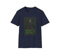 Camiseta unisex inspirada en Matrix Softstyle, ropa casual, regalo para los amantes del cine, ropa de calle, camiseta What is Real Statement, Marino, 3XL