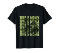 Camiseta urbana Time Is Money con texto repetido Camiseta