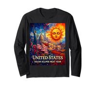 Camiseta USA Eclips Historia Americana Amantes patrióticos América Manga Larga