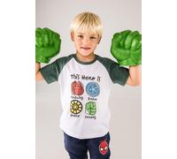 Camiseta Vengadores - Blanco - Camiseta Algodón Niño talla 2