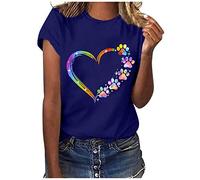 Camiseta Verano Mujer,Carta Casual Mujeres Sueltas O Cuello Corto Blouse T Camisa Tops Manga ImpresióN La Rubia La Mujer