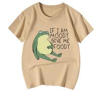 Camiseta Verano NiñA 5 AñOs,Camiseta Linda para NiñAs con Un Mapache Divertido Y Divertido Si Das Comida Linda Camiseta De Animales Cuello Redondo Y Manga Corta Estampada