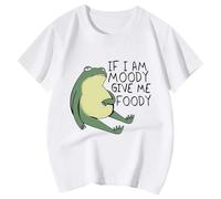 Camiseta Verano NiñA 5 AñOs,Camiseta Linda para NiñAs con Un Mapache Divertido Y Divertido Si Das Comida Linda Camiseta De Animales Cuello Redondo Y Manga Corta Estampada