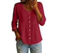 Camiseta Vestir Mujer Camisa De Lino Blusa Mujer Manga Corta Túnica Fluida para Blusa De Mangas 3/4 Camiseta Manga Corta para Camisa Casual Larga Remata Una Tipo Túnica Algodón Suelta