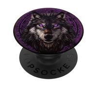 Camiseta vikinga Odins Lobos Geri & Freki Runen Wolf PopSockets PopGrip Intercambiable