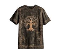 Camiseta vikinga para Hombre Camisetas con diseño de runas nórdicas Camiseta con Estampado 3D de Lobo de Manga Corta Ropa vikinga de Estilo Vintage