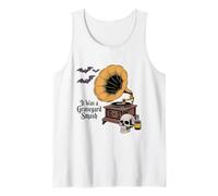 Camiseta Vintage con diseño de Calavera de gramófono It Was A Graveyard Camiseta sin Mangas