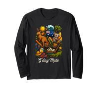 Camiseta Vintage de Australia G'day Mate con Canguro y Koala Manga Larga