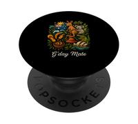 Camiseta Vintage de Australia G'day Mate con Canguro y Koala PopSockets PopGrip Adhesivo