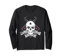 Camiseta vintage de calavera gótica Rock Star Legends Heavy Metal Manga Larga