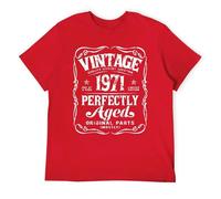 Camiseta vintage de edición limitada de 1971 para regalo de cumpleaños, diseño de piezas originales perfectamente envejecidas para Born in 1971, Redstyle, M