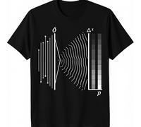 Camiseta Vintage de Física para Hombre - de de Abertura y -Partícula, Camiseta Casual Holgada de Cuello para Entusiastas de la Ciencia, Comodidad para Todas , Outfit Diario, Estilo Retro, Br