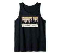 Camiseta Vintage de Katmandú. Camiseta de la Bandera de Nepal del Himalaya nepalí Camiseta sin Mangas