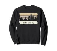 Camiseta Vintage de Katmandú. Camiseta de la Bandera de Nepal del Himalaya nepalí Sudadera