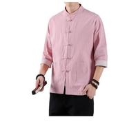Camiseta vintage de lino con media manga para hombre, Pnnrk, XL