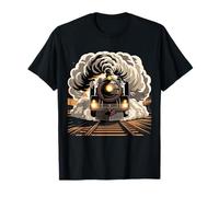 Camiseta Vintage de Locomotora de Tren de Vapor Divertida para Hombre Camiseta