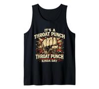Camiseta Vintage Divertida con Texto en inglés It's A Throat Punch Kinda Day Camiseta sin Mangas