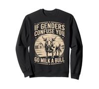 Camiseta vintage If Genders Confuse You Go Milk A Bull Sudadera
