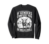 Camiseta vintage If Genders Confuse You Go Milk A Bull Sudadera