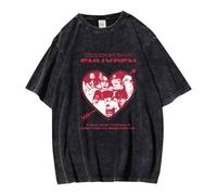 Camiseta Vintage Lavada del Álbum Romance:Untold, De Algodón, Estilo Urbano, Unisex, For Hombre Y Mujer.(BLACK4,4XL)