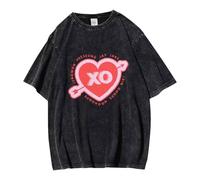 Camiseta Vintage Lavada del Álbum Romance:Untold, De Algodón, Estilo Urbano, Unisex, For Hombre Y Mujer.(BLACK1,L)