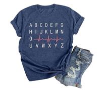 Camiseta vintage para mujer Back to The Gypsy that Crop Tops Damen Shirts Plus Size T Shirt Baumwolle V-Ausschnitt T-Shirt Teenager Mädchen Shirt in A line Form Basic Blusenshirt, marine, S