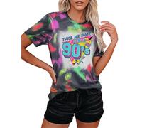 Camiseta vintage para mujer de los años 90, estilo vintage, estilo años 90, estilo retro de los años 80, estilo nostálgico, Multicolor B, S